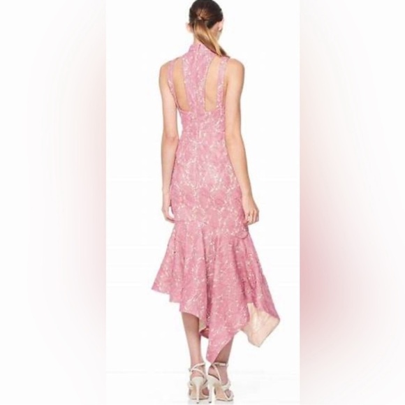 LA MAISON TALULAH FOUNDATION LACE MIDI DRESS IN TEAROSE SIZE large - $350 - Picture 2 of 16